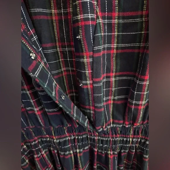 ChicSoul Plaid Midi Dress with Check - Size 1X - Picture 5 of 8